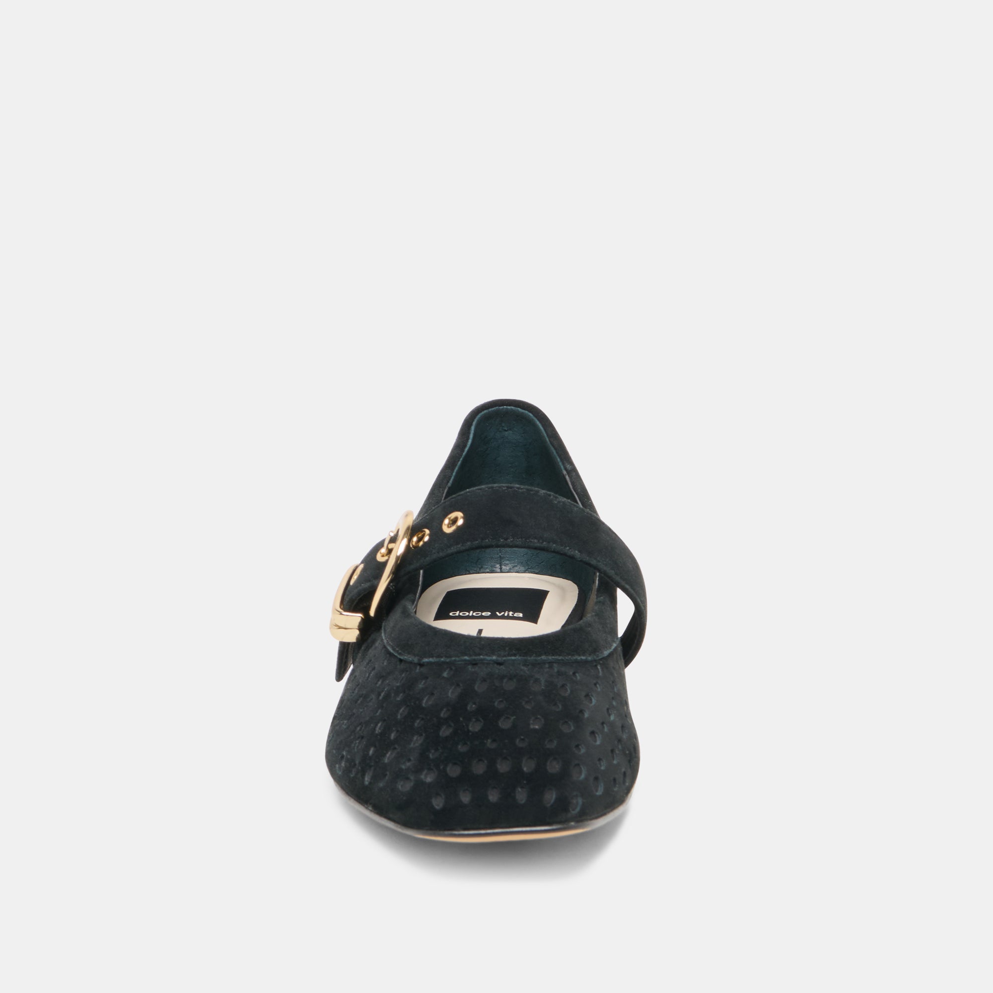 MIKELA BALLET FLATS ONYX PERFORATED SUEDE - view 6