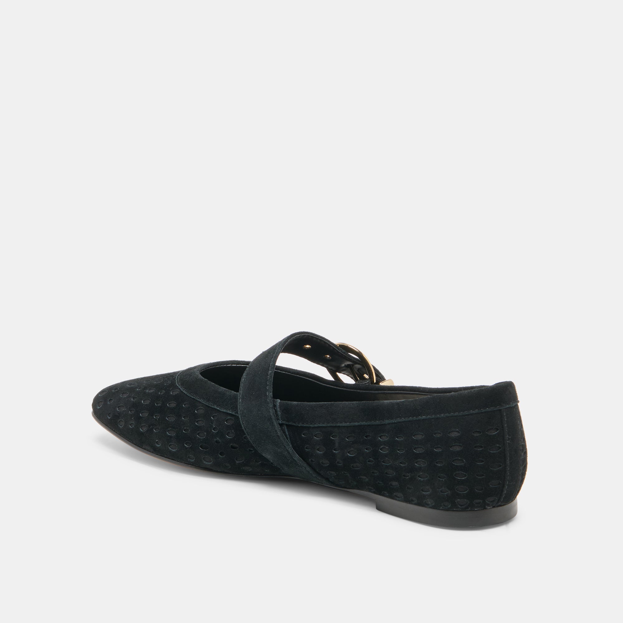 MIKELA BALLET FLATS ONYX PERFORATED SUEDE - view 5