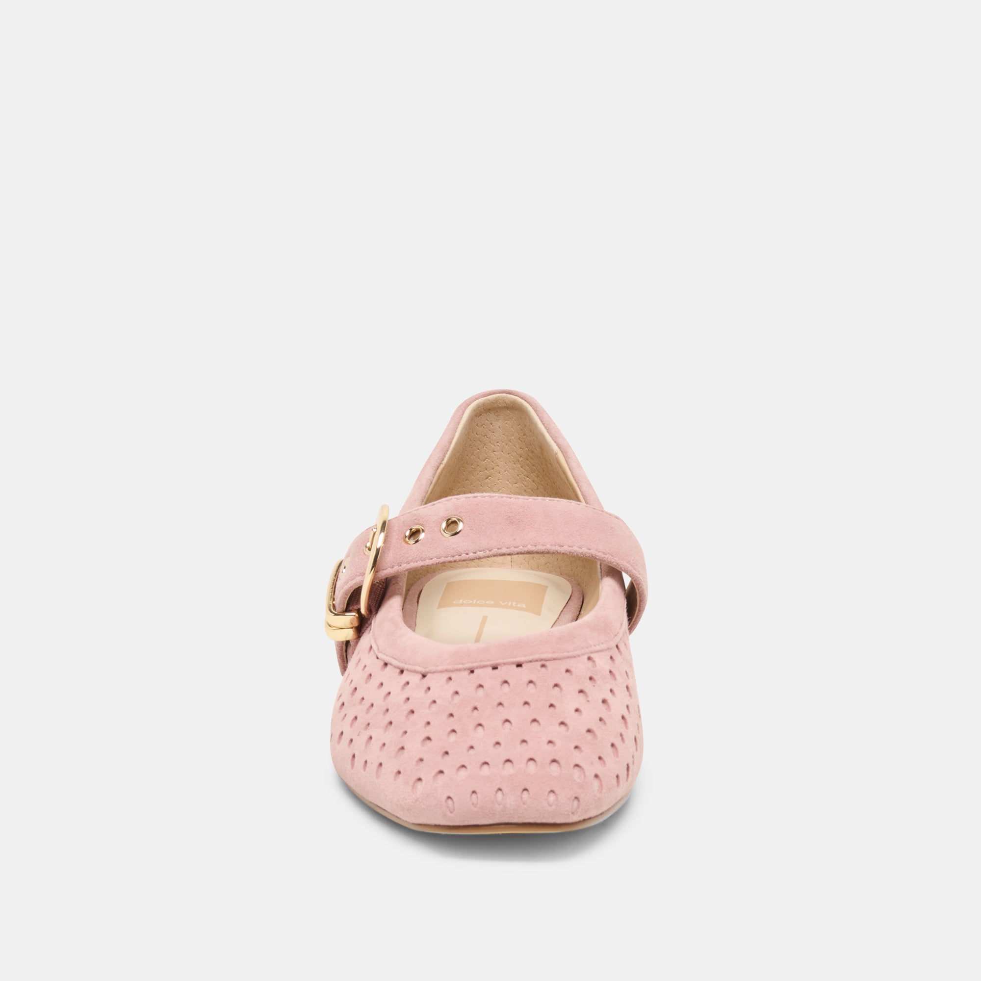 MIKELA BALLET FLATS PINK PERFORATED SUEDE - view 6