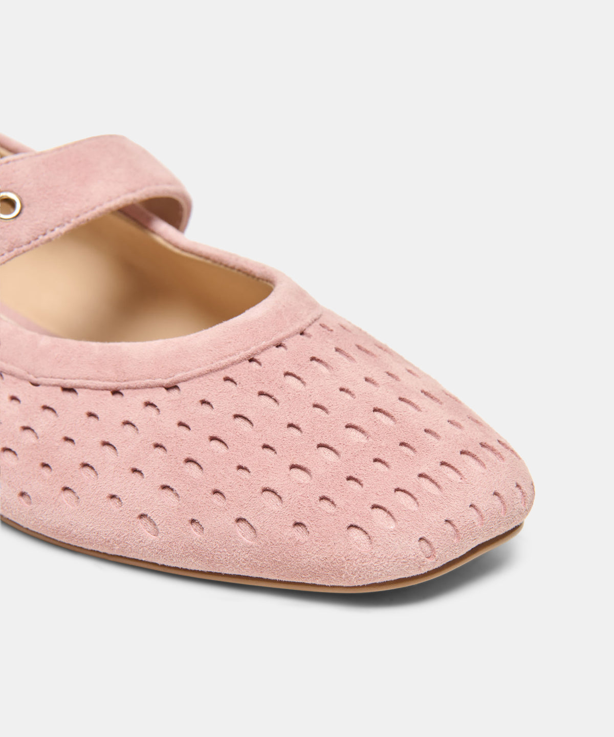 MIKELA BALLET FLATS PINK PERFORATED SUEDE - view 5
