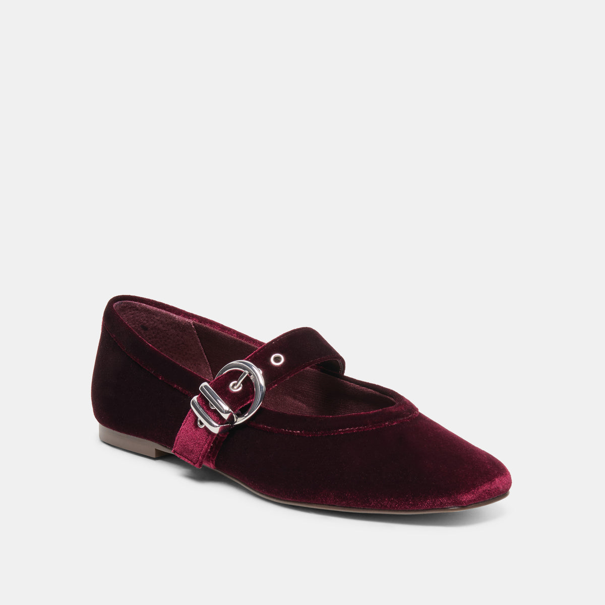 MIKEL VELVET BALLET FLATS BORDEAUX VELVET - view 2
