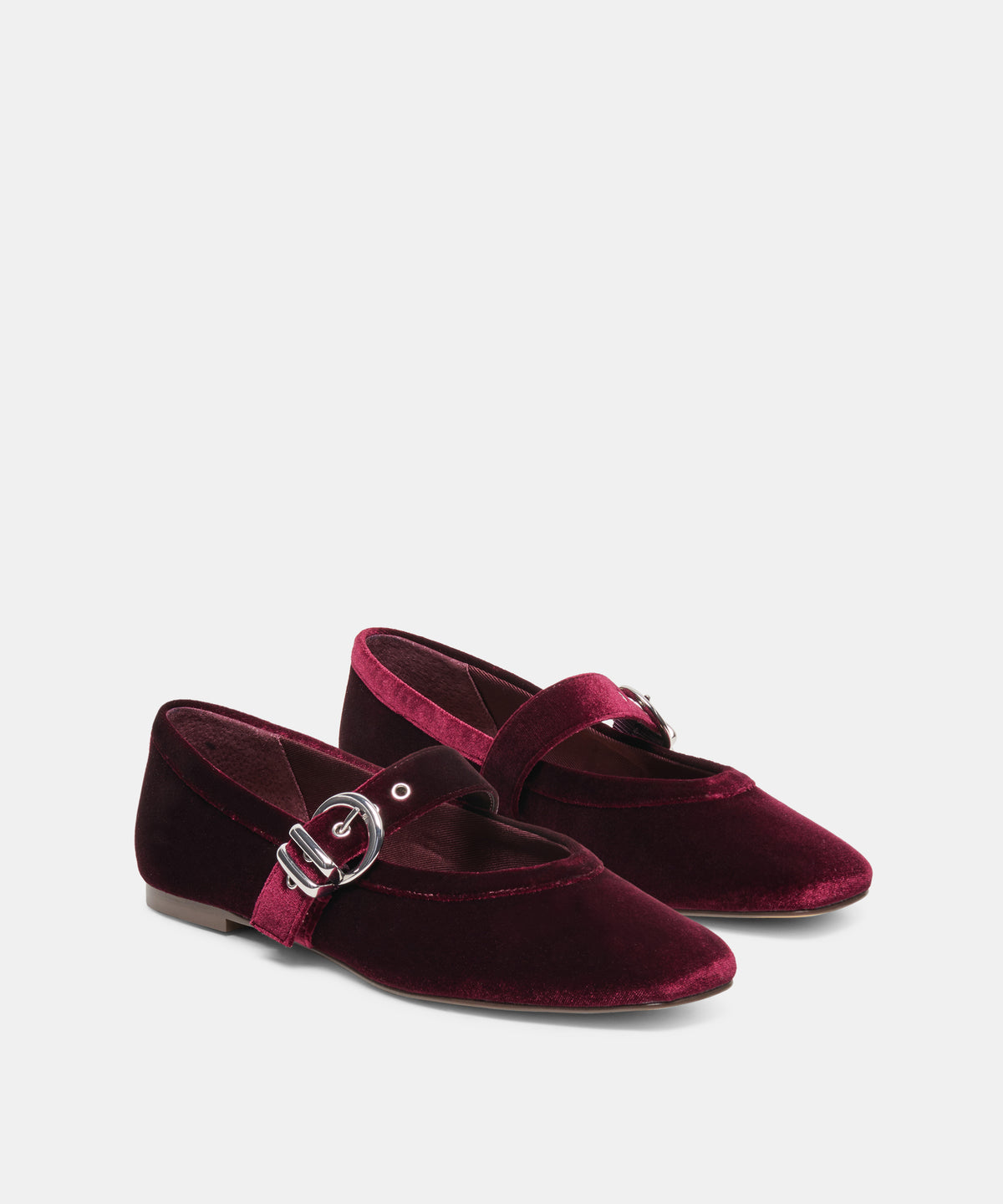 MIKEL VELVET BALLET FLATS BORDEAUX VELVET - view 2