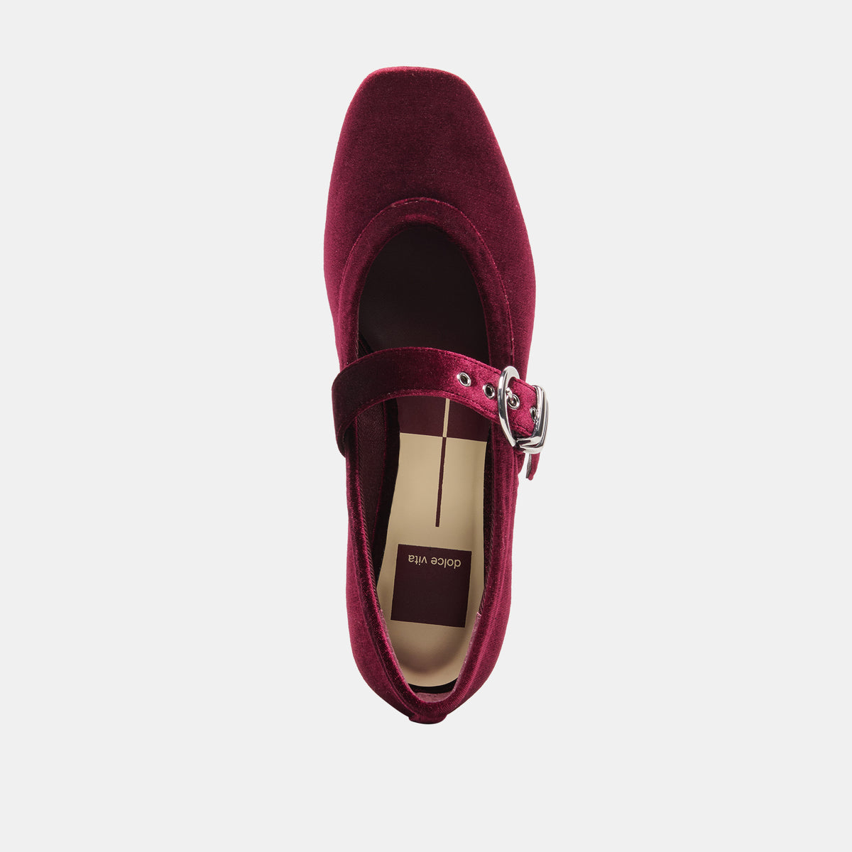 MIKEL VELVET BALLET FLATS BORDEAUX VELVET - view 8