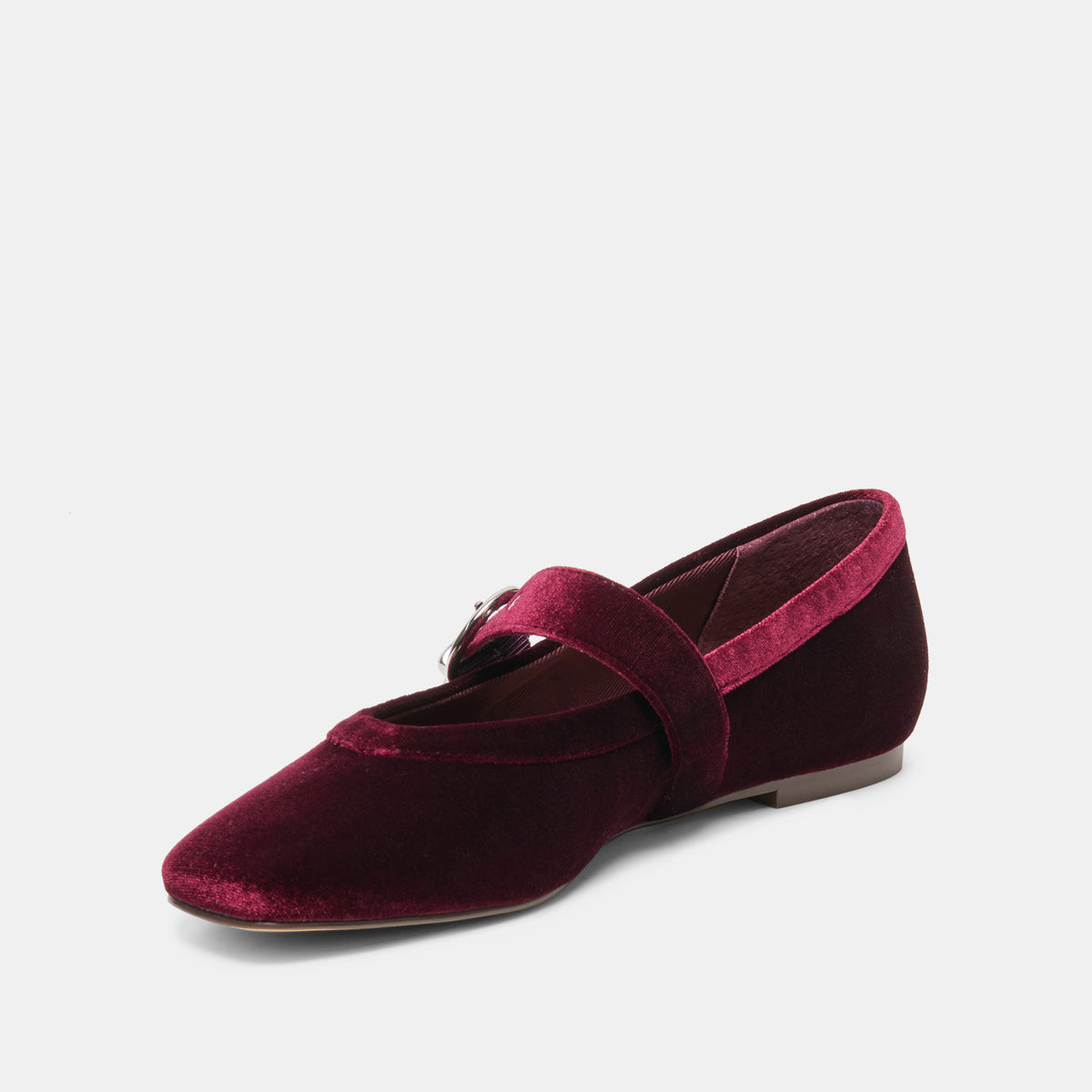 MIKEL VELVET BALLET FLATS BORDEAUX VELVET - view 4