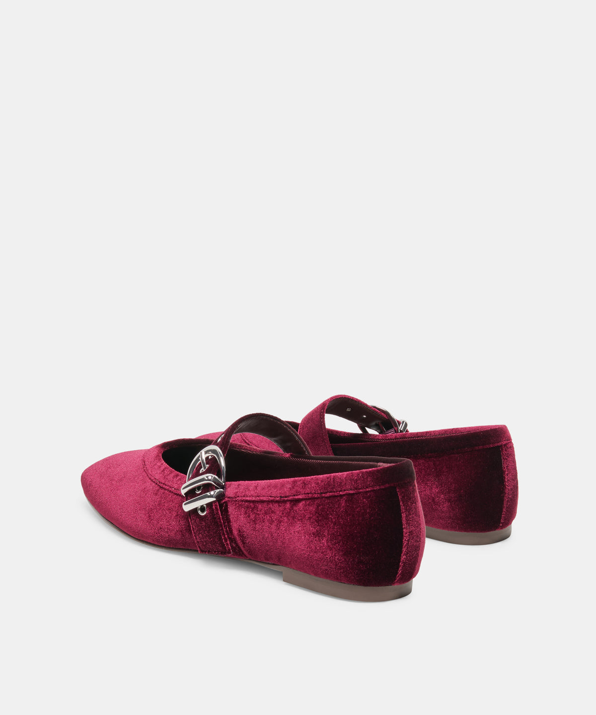 MIKEL VELVET BALLET FLATS BORDEAUX VELVET - view 4