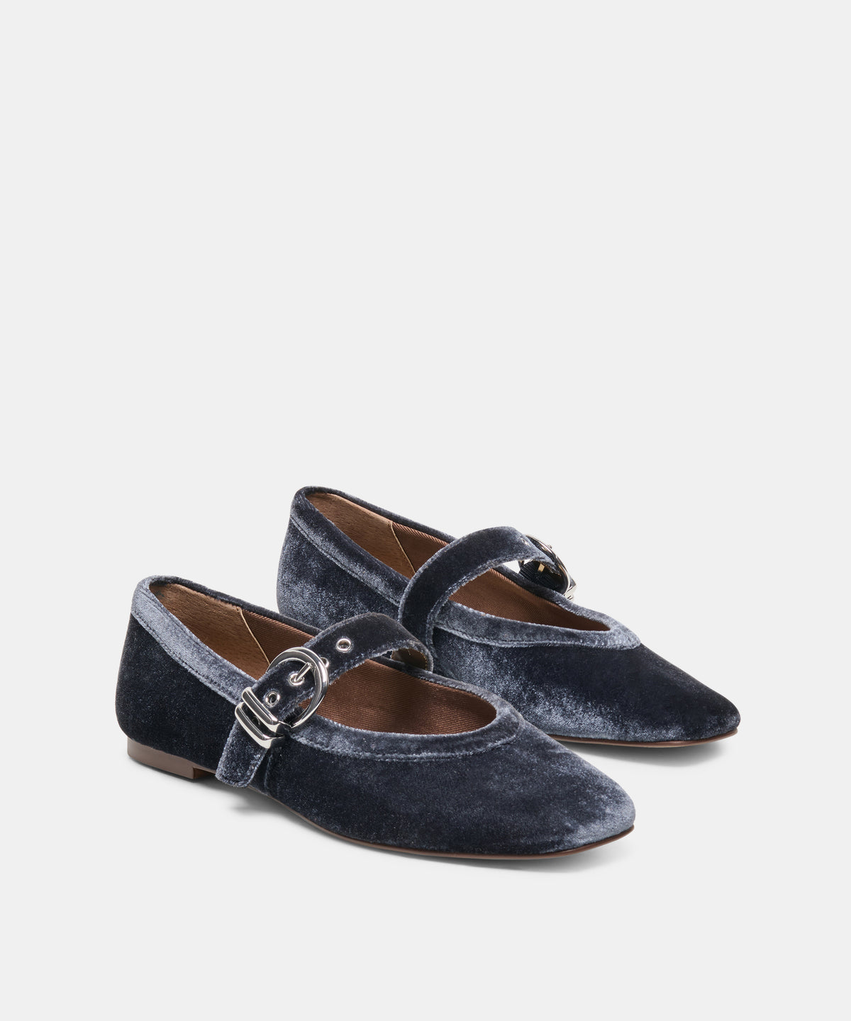 MIKEL VELVET BALLET FLATS NAVY VELVET - view 2