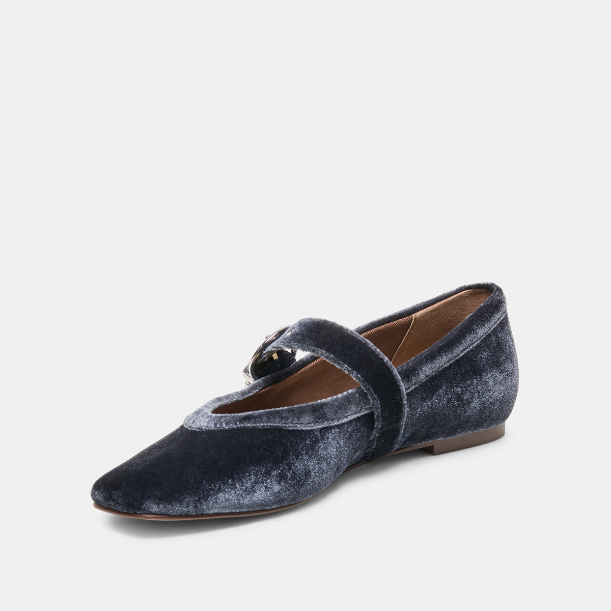 MIKEL VELVET BALLET FLATS NAVY VELVET - view 4