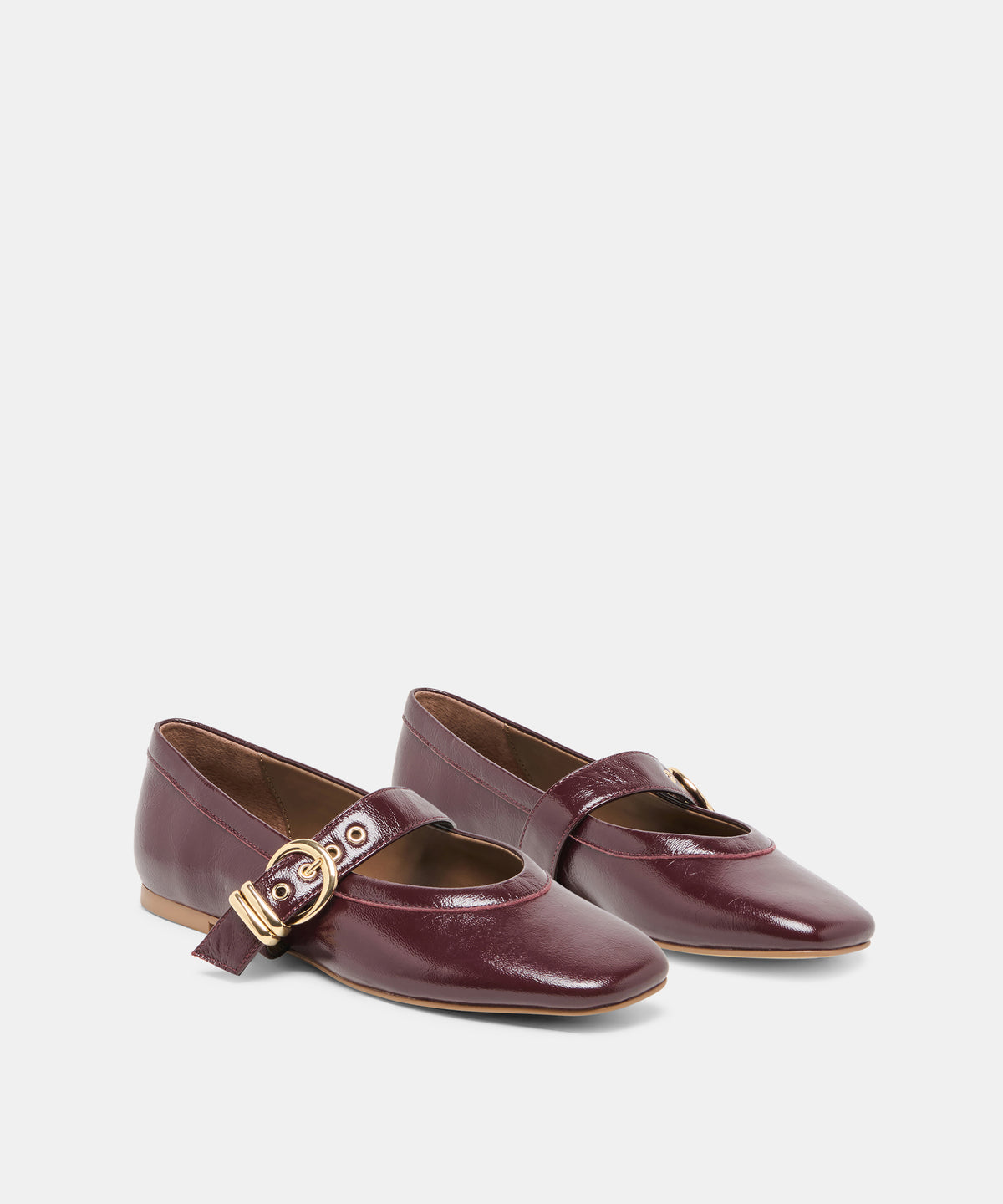 MIKEL BALLET FLATS PLUM LEATHER - view 2