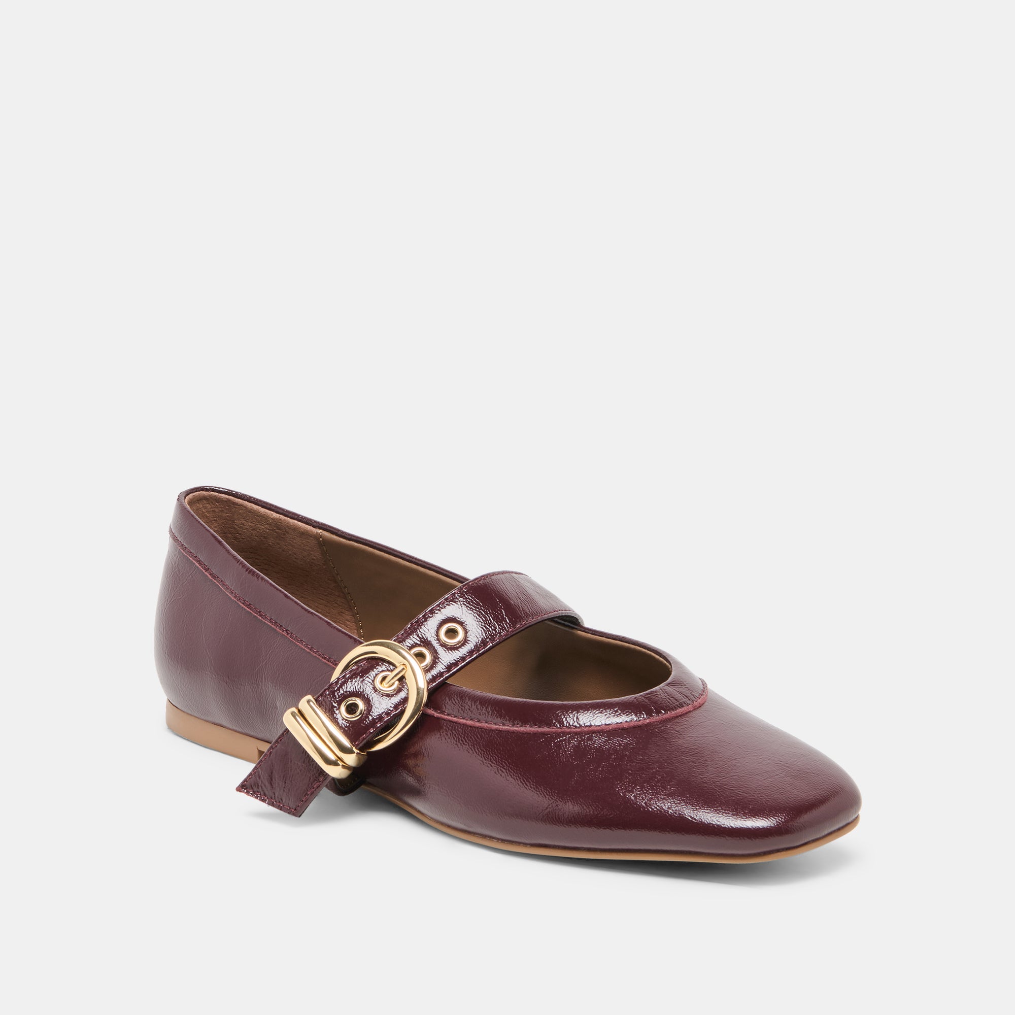 MIKEL BALLET FLATS PLUM LEATHER - view 2