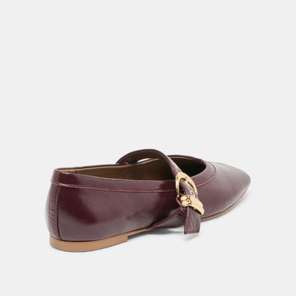MIKEL BALLET FLATS PLUM LEATHER