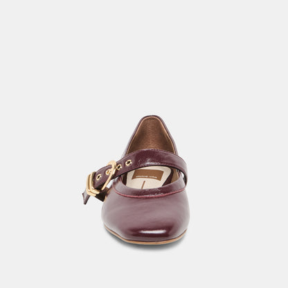 MIKEL BALLET FLATS PLUM LEATHER