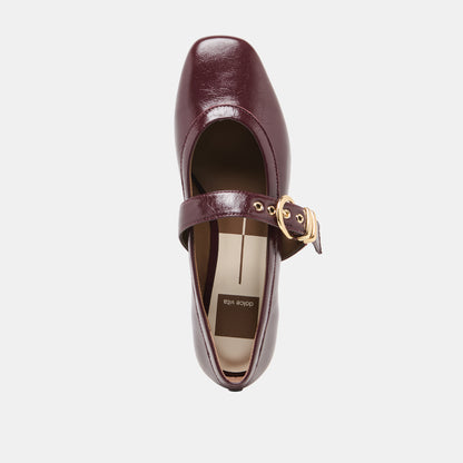MIKEL BALLET FLATS PLUM LEATHER