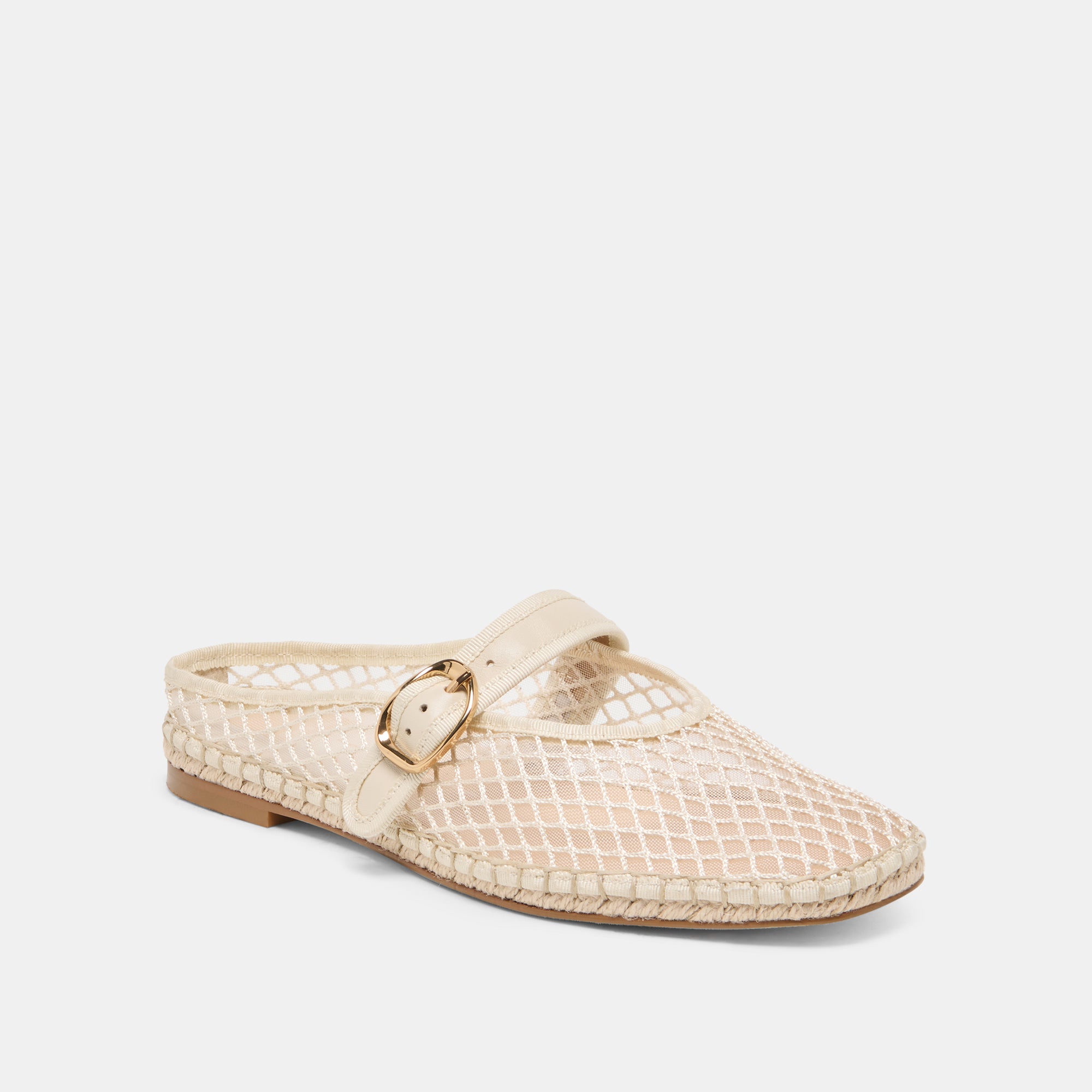 MILIE FLATS ECRU WOVEN MESH - view 2