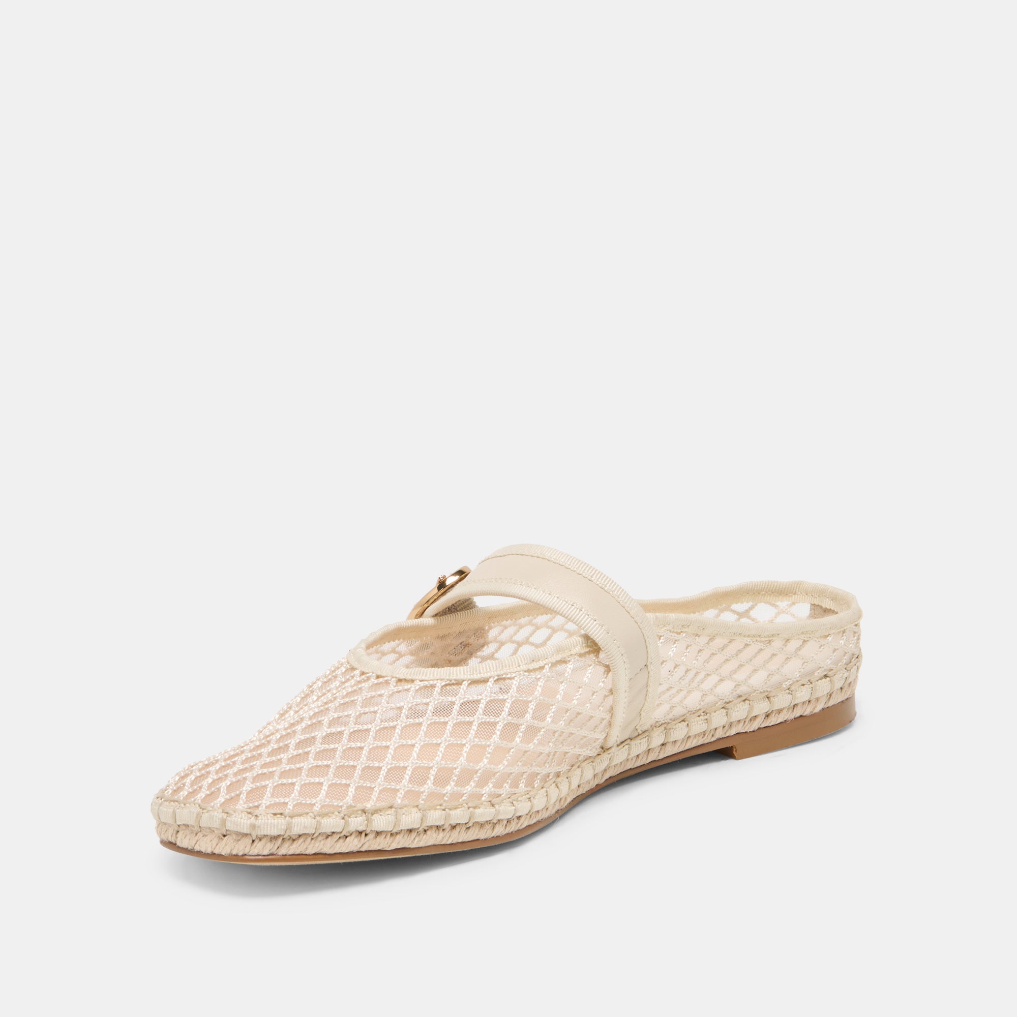MILIE FLATS ECRU WOVEN MESH - view 4