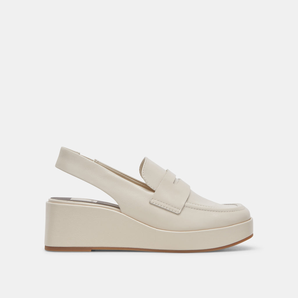 NADA LOAFERS IVORY CRINKLE PATENT - image 1