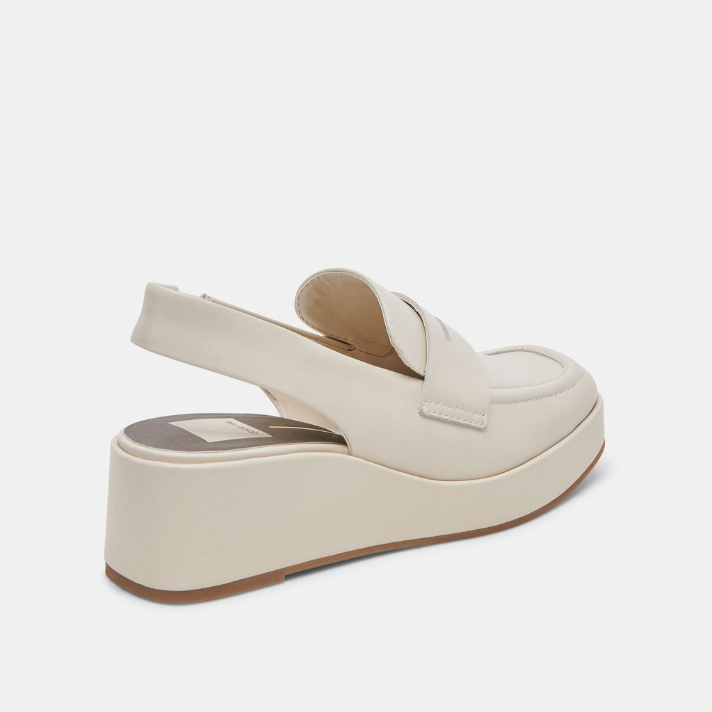 NADA LOAFERS IVORY CRINKLE PATENT - image 3