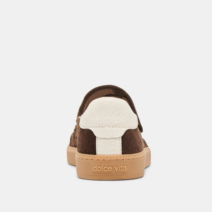 NANET SNEAKERS DK BROWN PERFORATED SUEDE