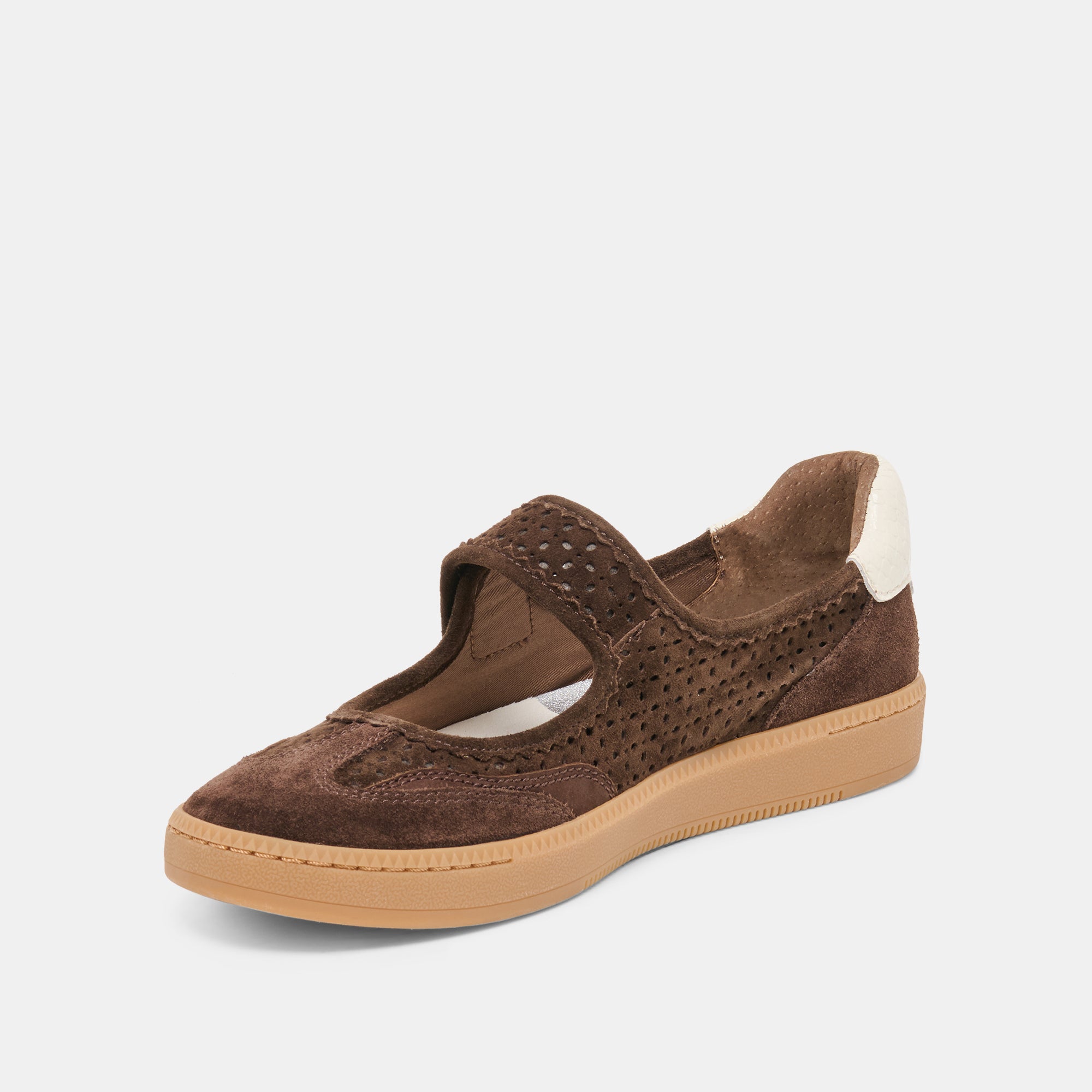 NANET SNEAKERS DK BROWN PERFORATED SUEDE - view 4