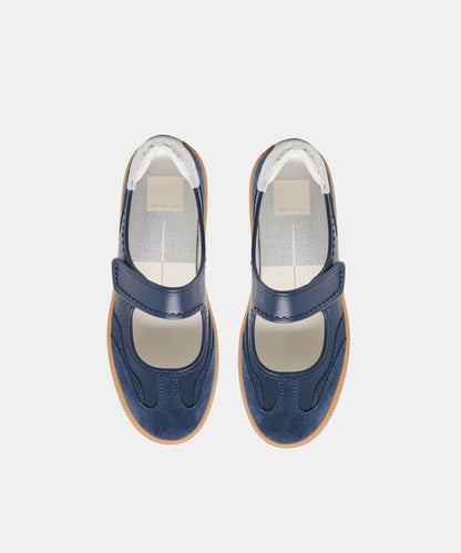 NANET SNEAKERS DK NAVY LEATHER