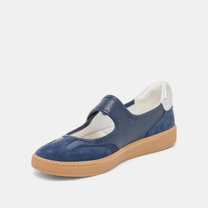 NANET SNEAKERS DK NAVY LEATHER