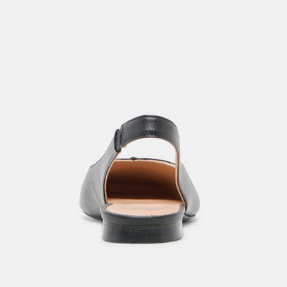 NEKKI FLATS BLACK LEATHER