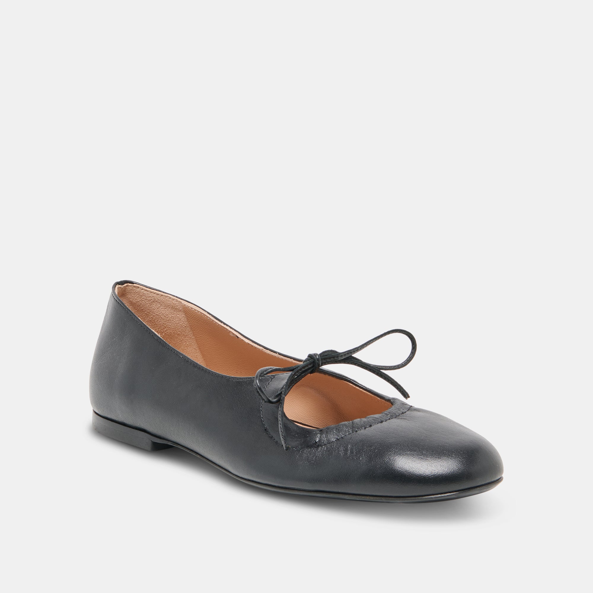 PAZEY BALLET FLATS BLACK LEATHER - view 2