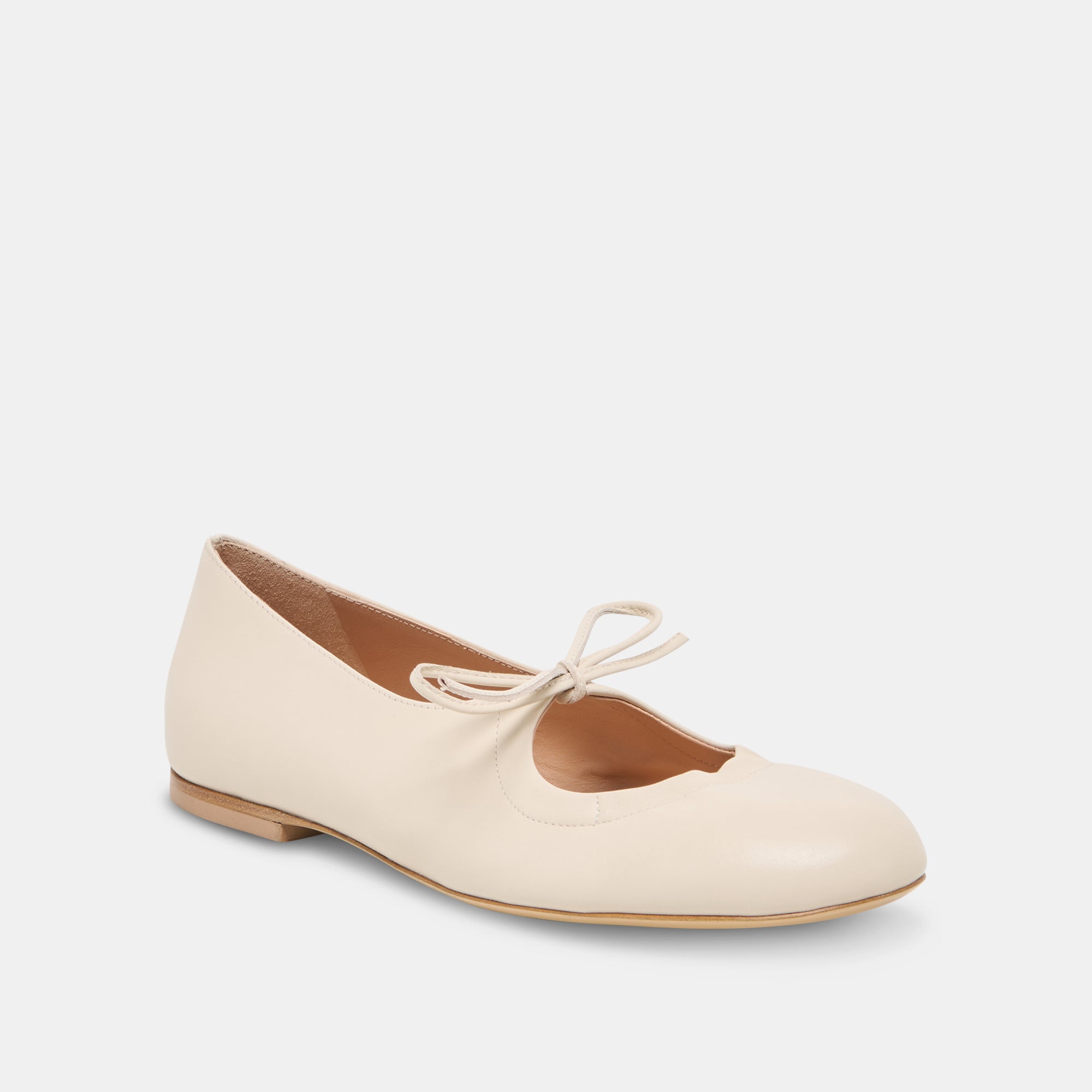 PAZEY BALLET FLATS BONE LEATHER - view 2