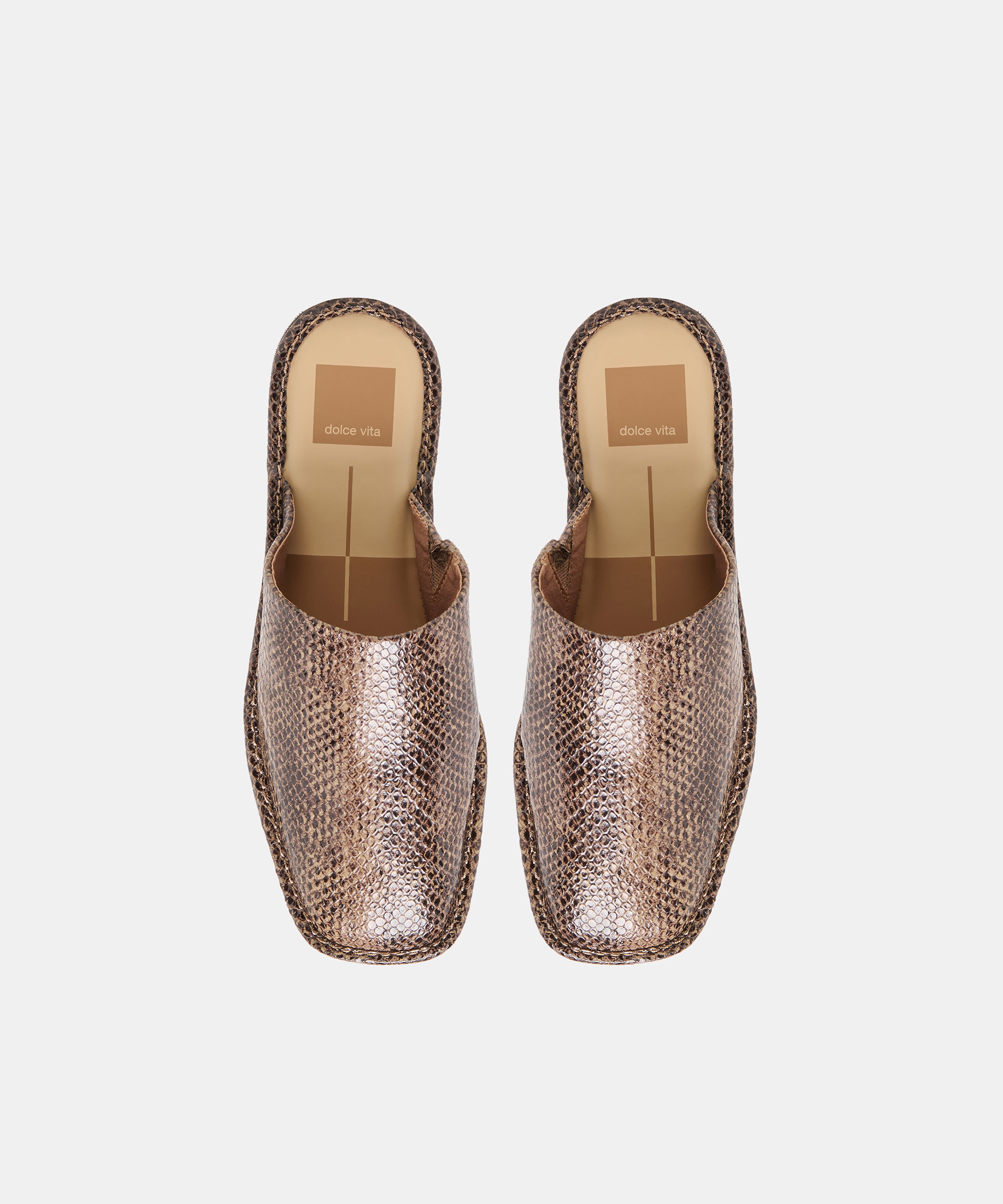 PHIRA FLATS SNAKE TAN EMBOSSED LEATHER - view 3