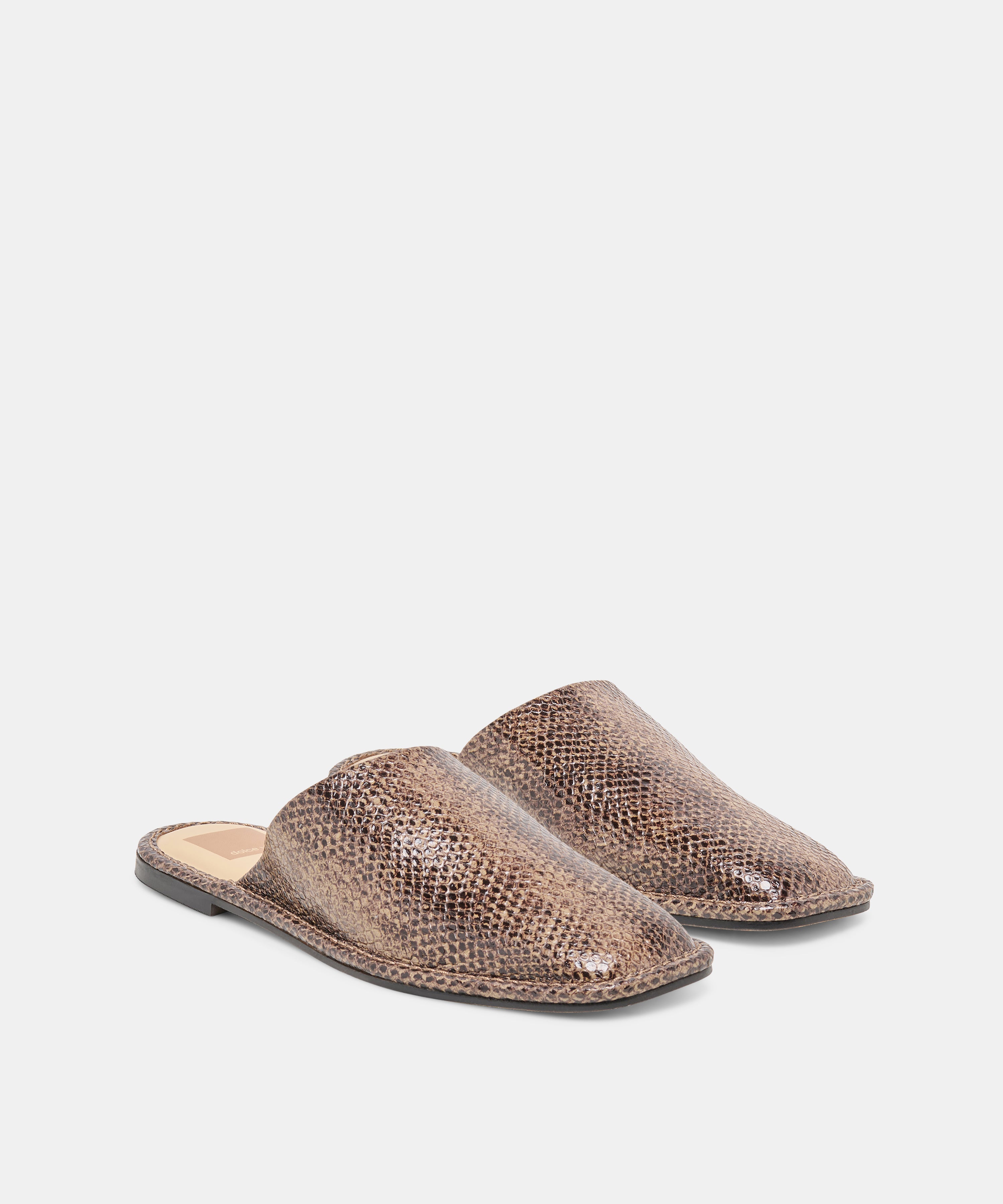 PHIRA FLATS SNAKE TAN EMBOSSED LEATHER - view 2