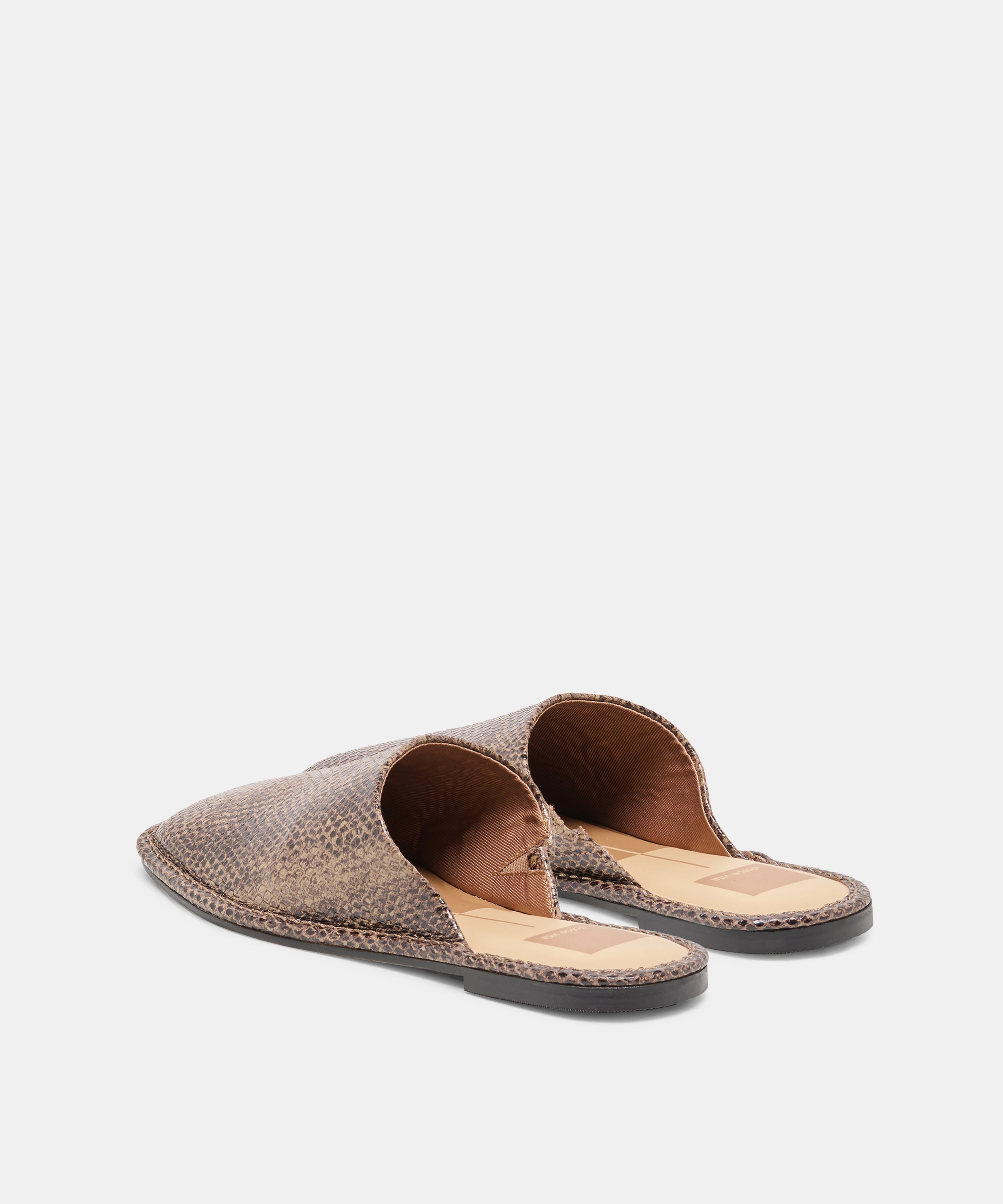 PHIRA FLATS SNAKE TAN EMBOSSED LEATHER - view 4