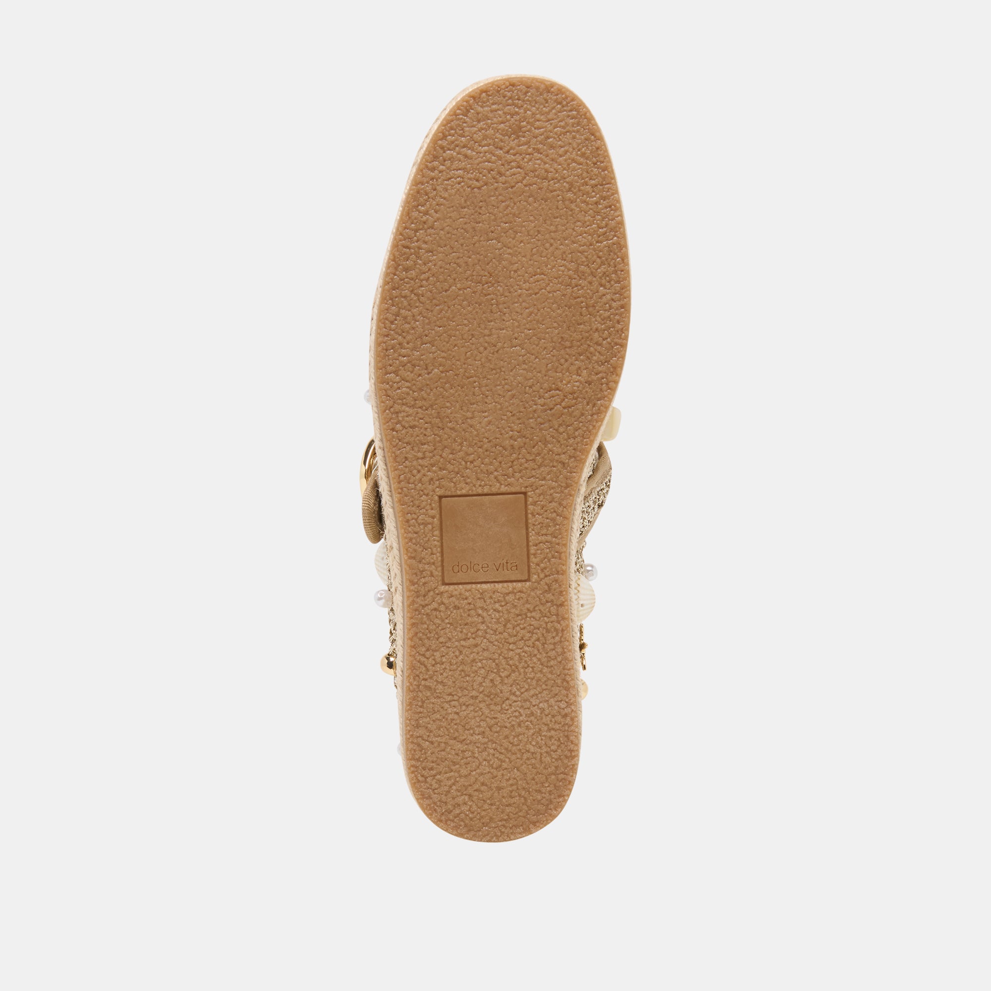 RALPH BALLET FLATS GOLD BEADED RAFFIA - view 9