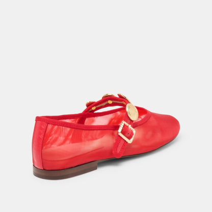 RELAN MESH BALLET FLATS CHILI MESH