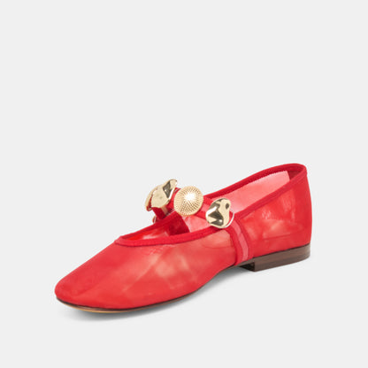 RELAN MESH BALLET FLATS CHILI MESH