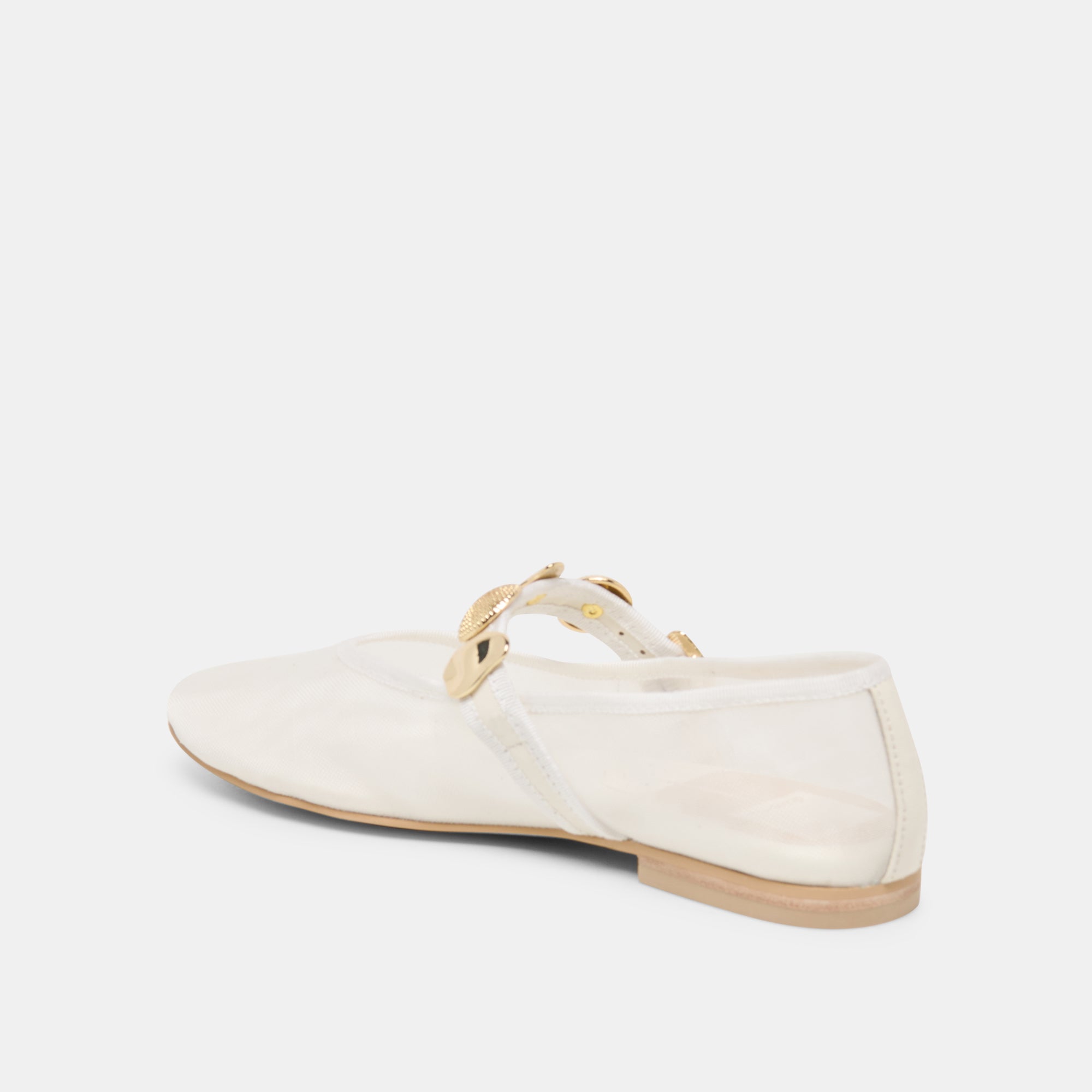 RELAN MESH BALLET FLATS WHITE MESH