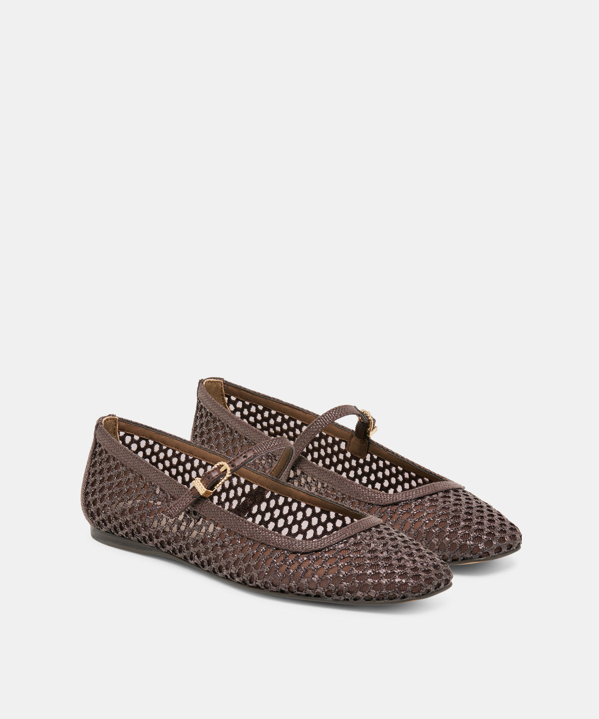 REYES BALLET FLATS CHOCOLATE WOVEN RAFFIA - view 2