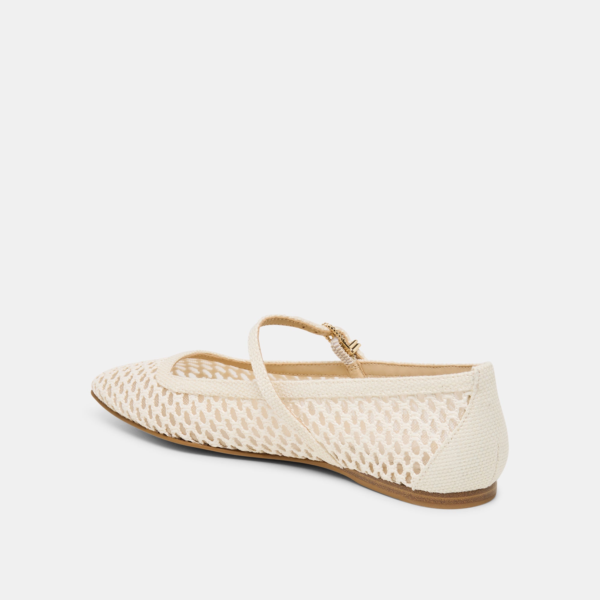 REYES BALLET FLATS WHITE WOVEN RAFFIA