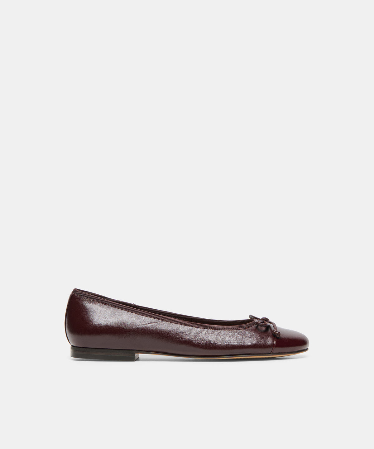 RITLA CAPTOE Black Cherry Leather Ballet Flats | Dolce Vita