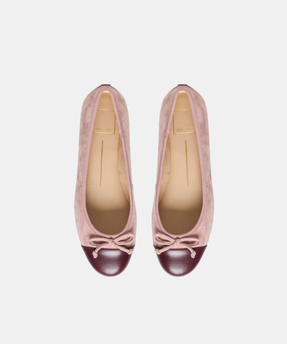 RITLA CAPTOE BALLET FLATS PINK SUEDE