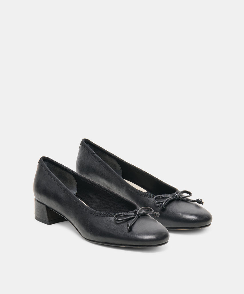 RITLA MID HEELS BLACK LEATHER