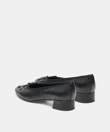 RITLA MID HEELS BLACK LEATHER
