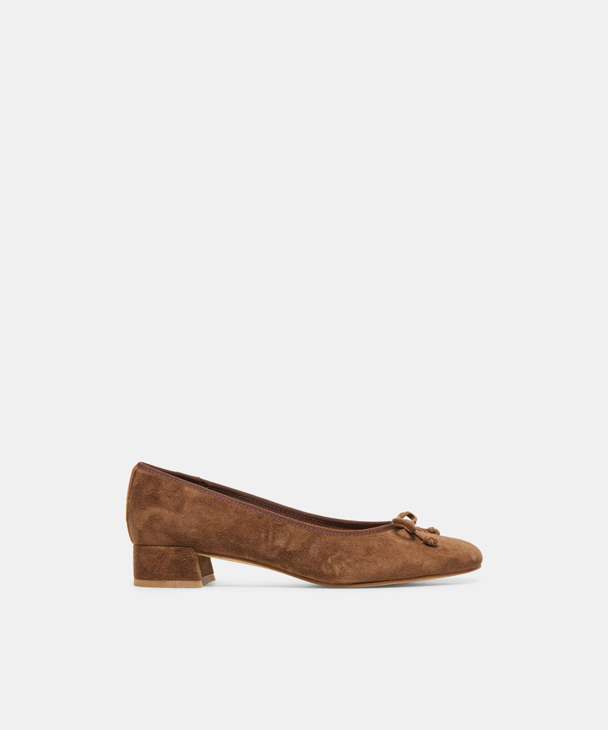 RITLA MID HEELS COCOA SUEDE