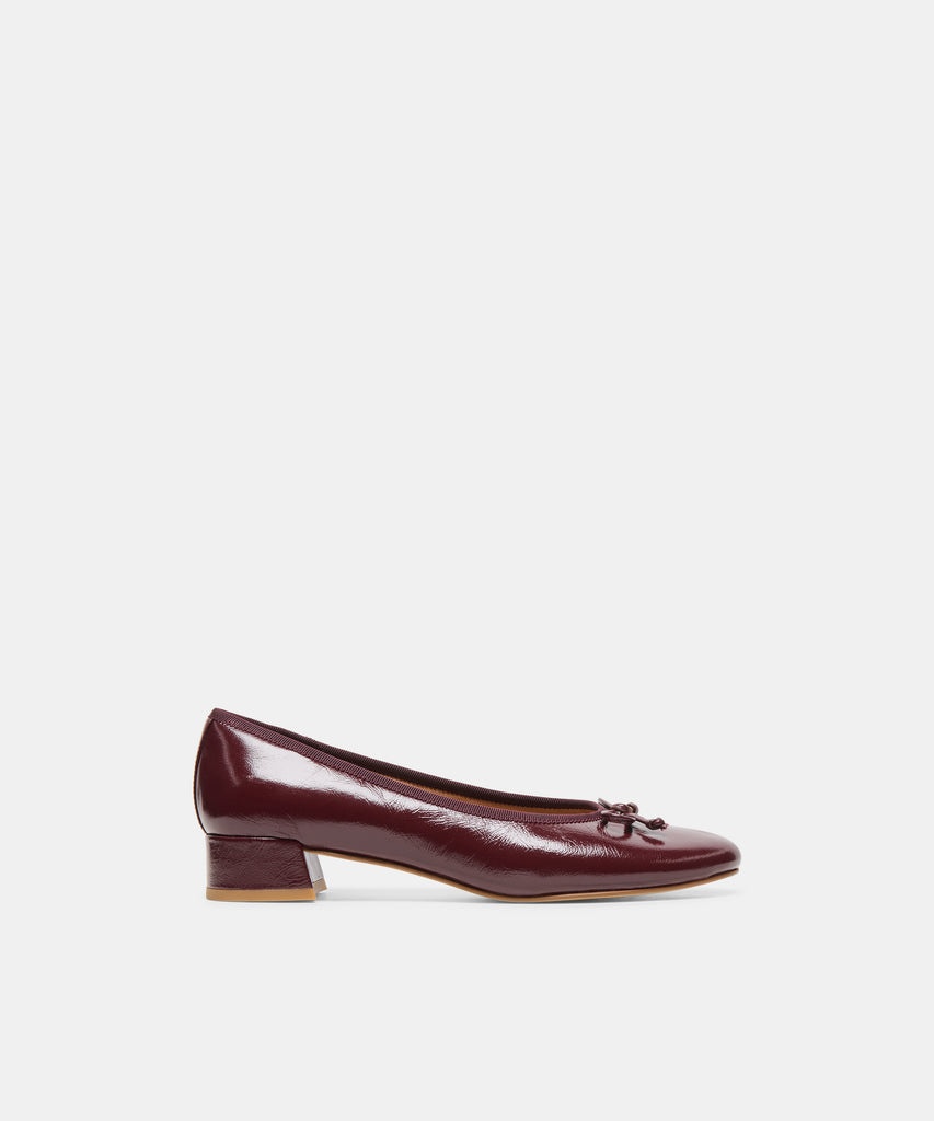 RITLA MID HEELS CRANBERRY LEATHER