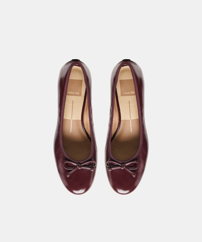 RITLA MID HEELS CRANBERRY LEATHER