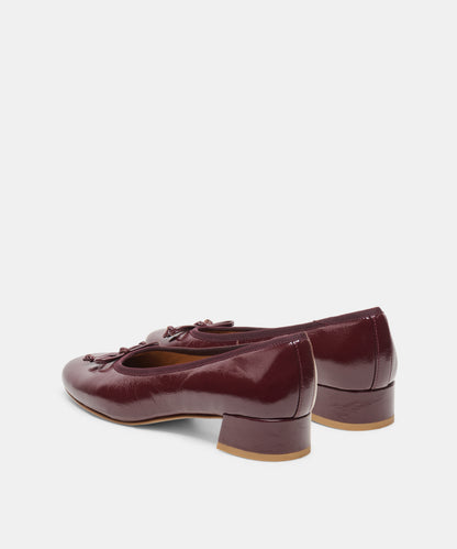RITLA MID HEELS CRANBERRY LEATHER