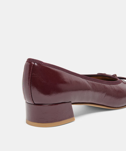 RITLA MID HEELS CRANBERRY LEATHER