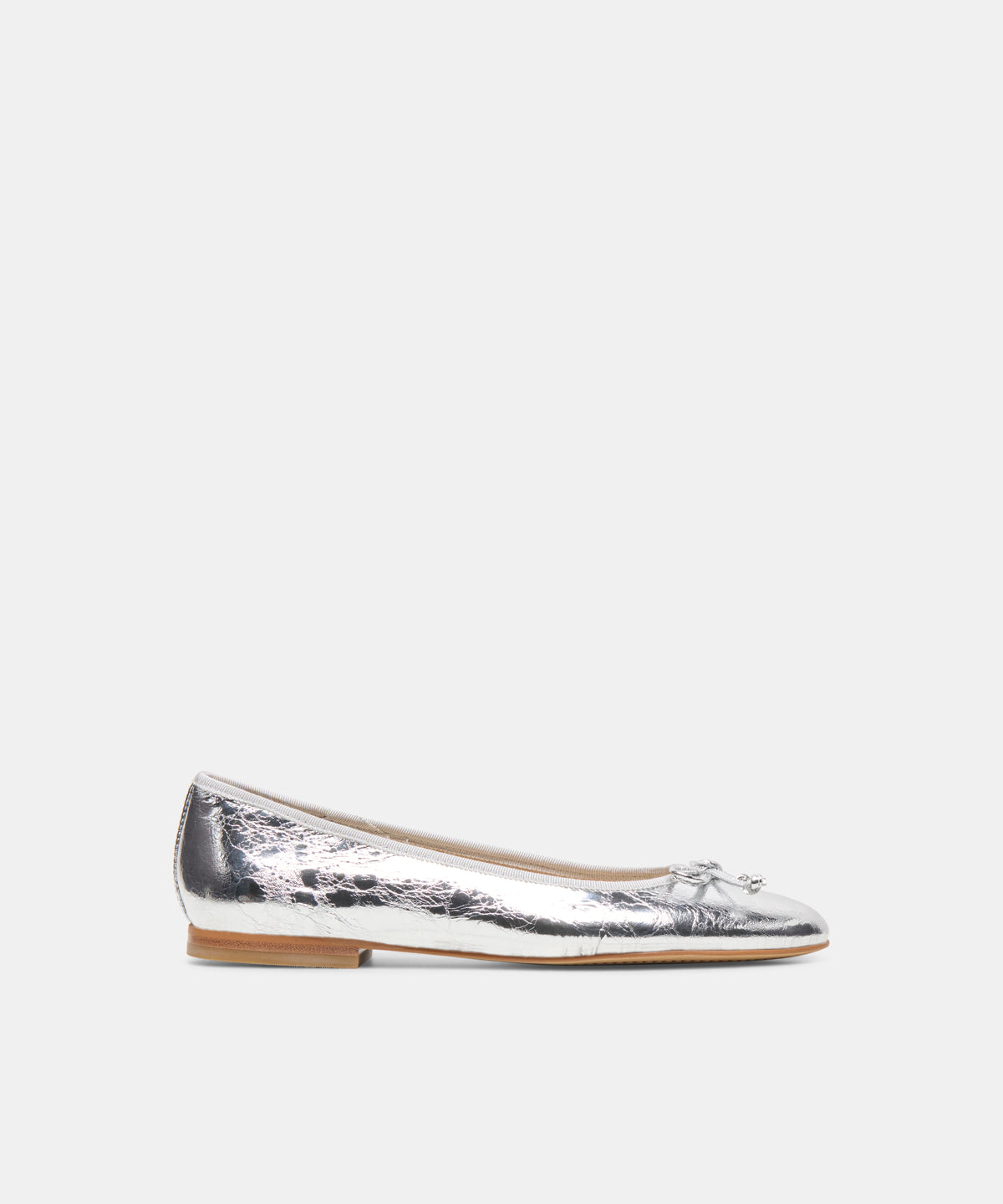 RITLA Silver Crinkle Patent Ballet Flats | Dolce Vita