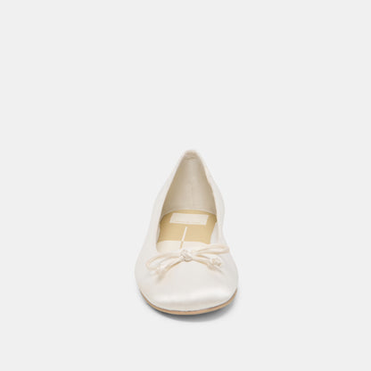 RITLA BALLET FLATS WHITE SATIN