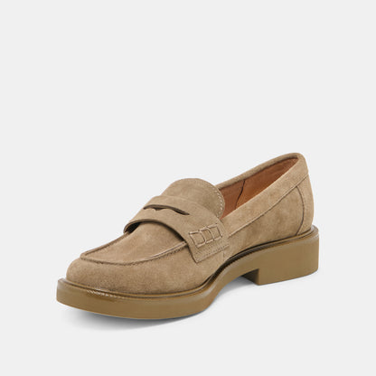 TIGGY LOAFERS OLIVE SUEDE