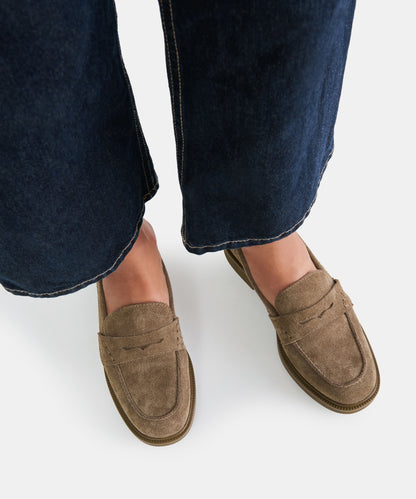 TIGGY LOAFERS OLIVE SUEDE