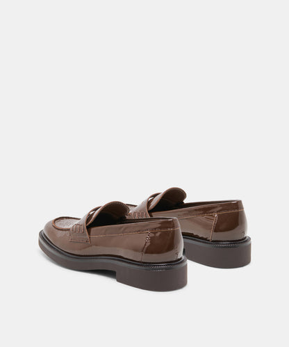 TIGGY LOAFERS WALNUT CRINKLE PATENT
